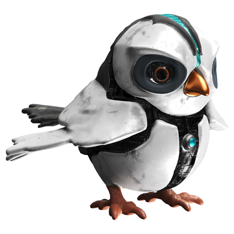 Bird Robot Model 3D .c4d .max .obj .3ds .fbx .stl .blend 