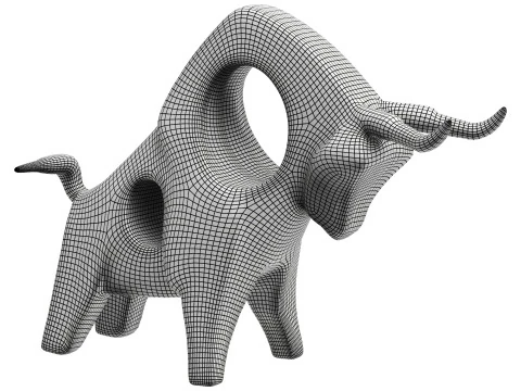 Bull Statue 3D Model
