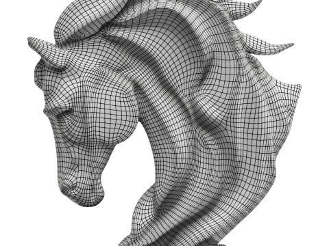 Horse statue Modello 3D
