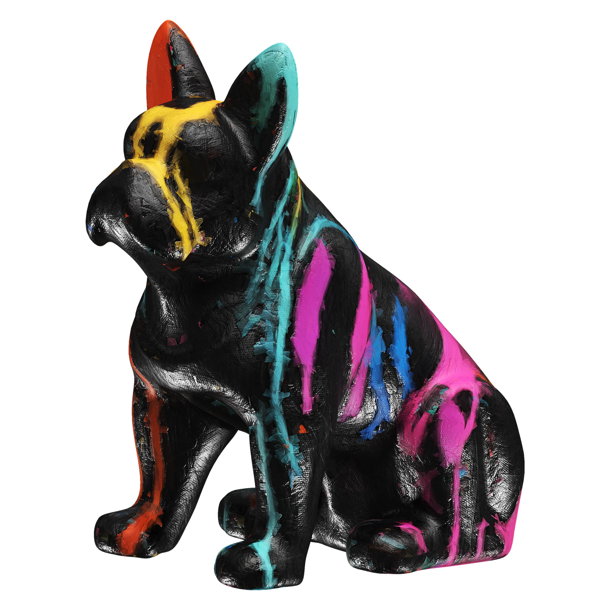 Painting Dog 3D Model .c4d .max .obj .3ds .fbx .stl .blend 