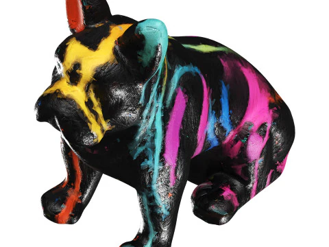 Painting Dog 3D Model