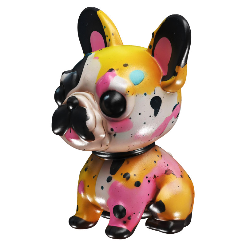 Dog Painting Model 3D .c4d .max .obj .3ds .fbx .stl .blend 