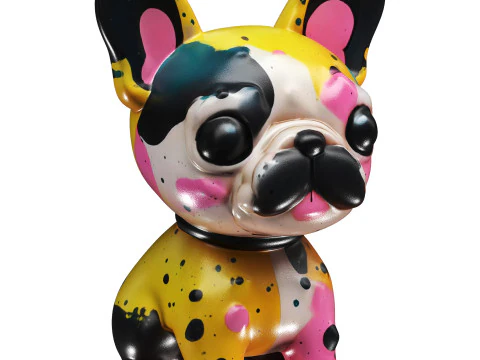 Dog Painting 3D Model