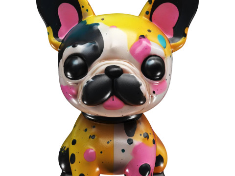 Dog Painting Model 3D