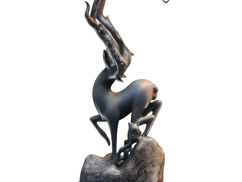 Deer Statue 3D मॉडल