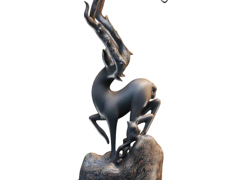 Statua del cervo Modello 3D