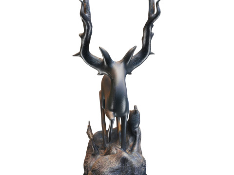Deer Statue 3D मॉडल