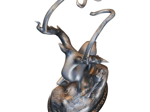 Statua del cervo Modello 3D