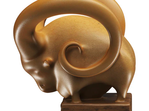 Statue b&eacute;lier Modèle 3D