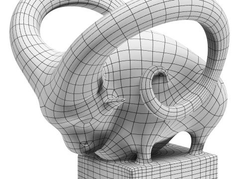 Statue b&eacute;lier Modèle 3D