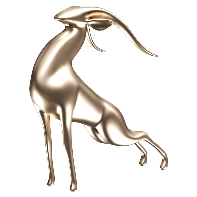 鹿の像 3Dモデル .c4d .max .obj .3ds .fbx .stl .blend 