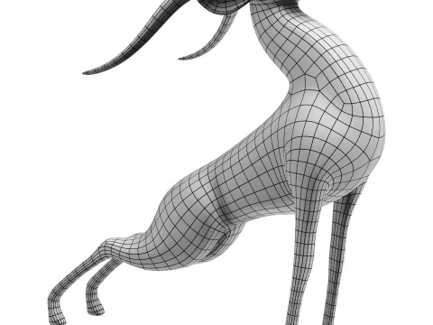 鹿の像 3Dモデル