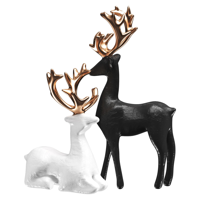 Deer Statues 3D 모델 .c4d .max .obj .3ds .fbx .stl .blend 