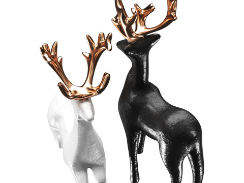 Deer Statues 3D 모델