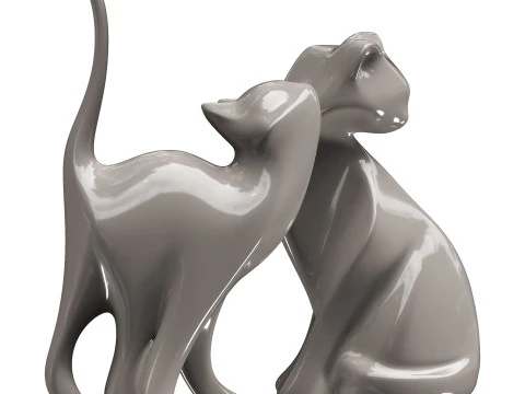 Cat Statue 3D Model