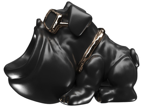 Bulldog Statue 3D मॉडल