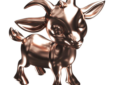 Statue di capra Modello 3D