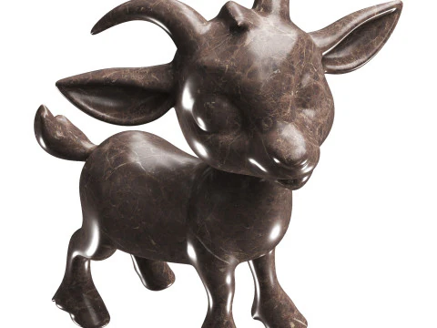 Statue di capra Modello 3D