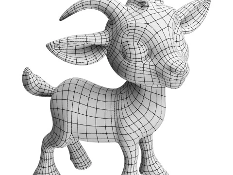 Statue di capra Modello 3D