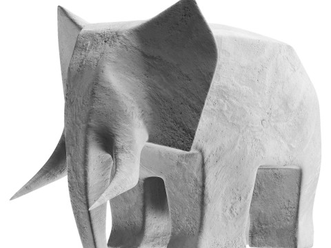 Elephant statues 3D Model