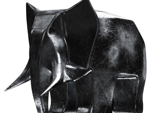 Elephant statues 3D Model