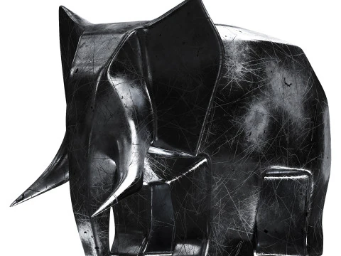 Posągi słoni Model 3D