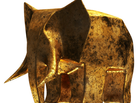 Elephant statues 3D Model