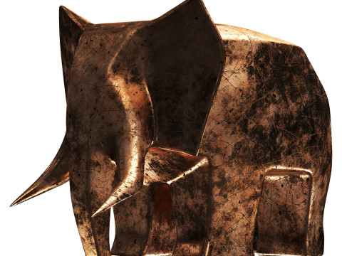 Elephant statues 3D Model