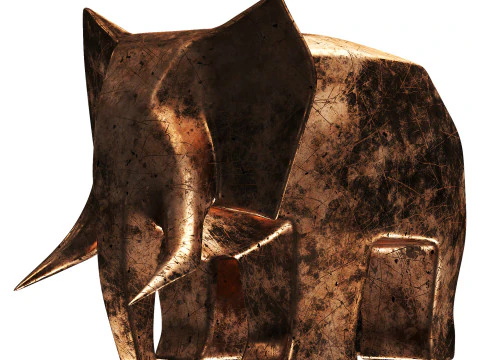 Posągi słoni Model 3D