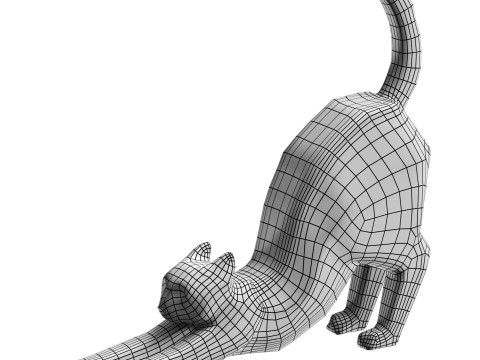 Cat Sculpture 3D Модель
