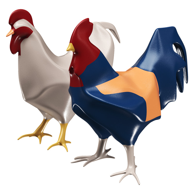 Rooster chicken 3Dモデル .c4d .max .obj .3ds .fbx .stl .blend