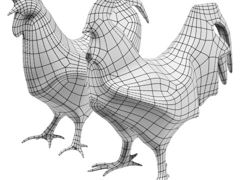Rooster chicken 3Dモデル