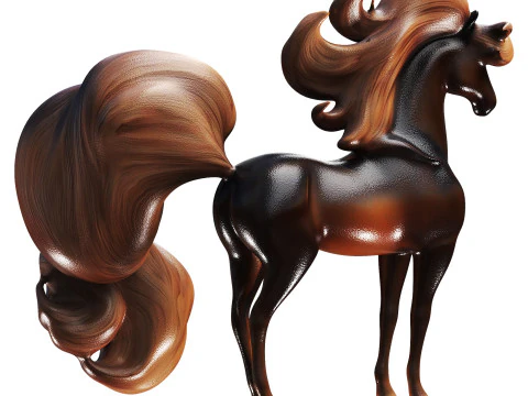 Статуя коня 3D Модель