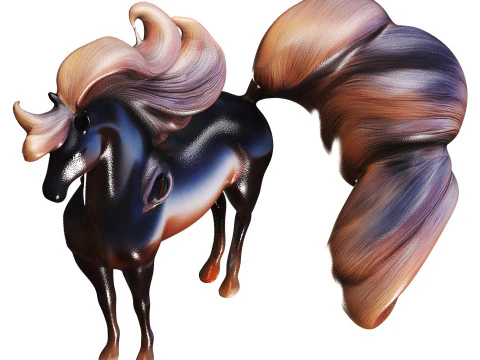 Статуя коня 3D Модель