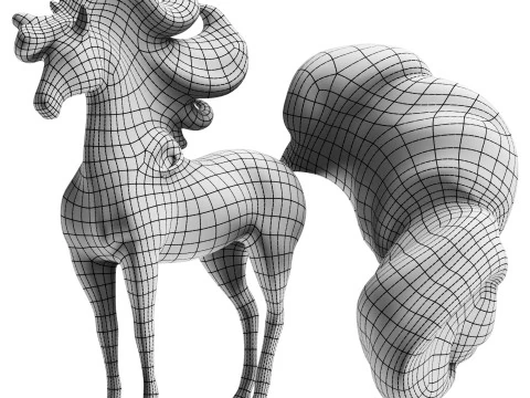 Статуя коня 3D Модель