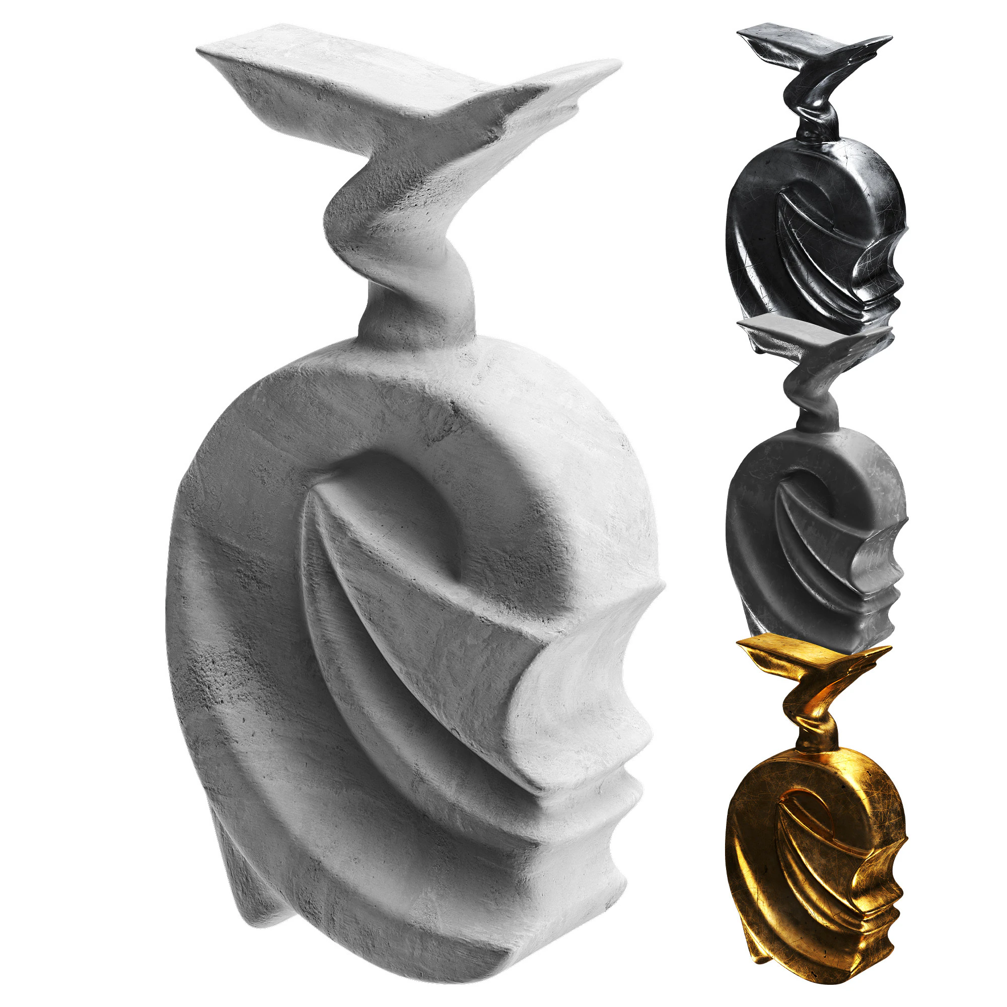 Abstract Sculpture 3D Model .c4d .max .obj .3ds .fbx .stl .blend