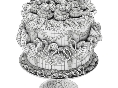 केक 3D मॉडल