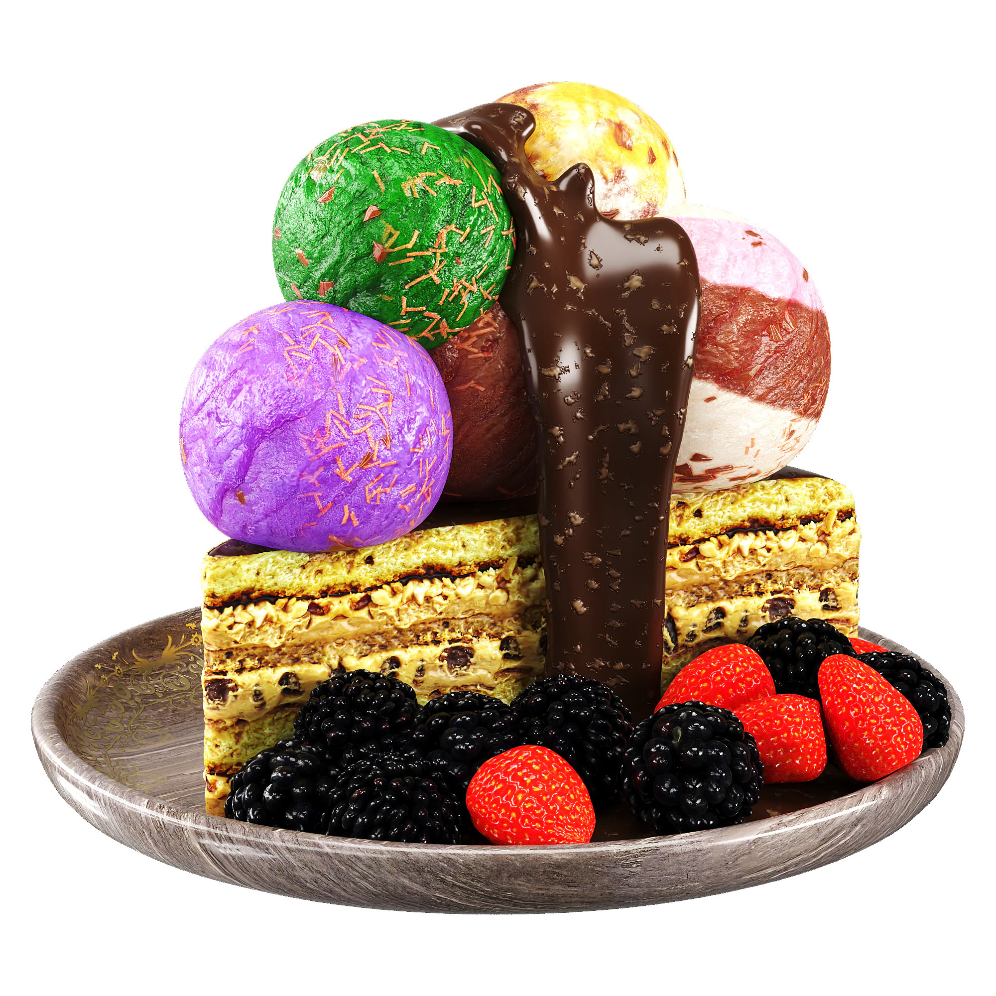 Cake 3D Model .c4d .max .obj .3ds .fbx .stl .blend 