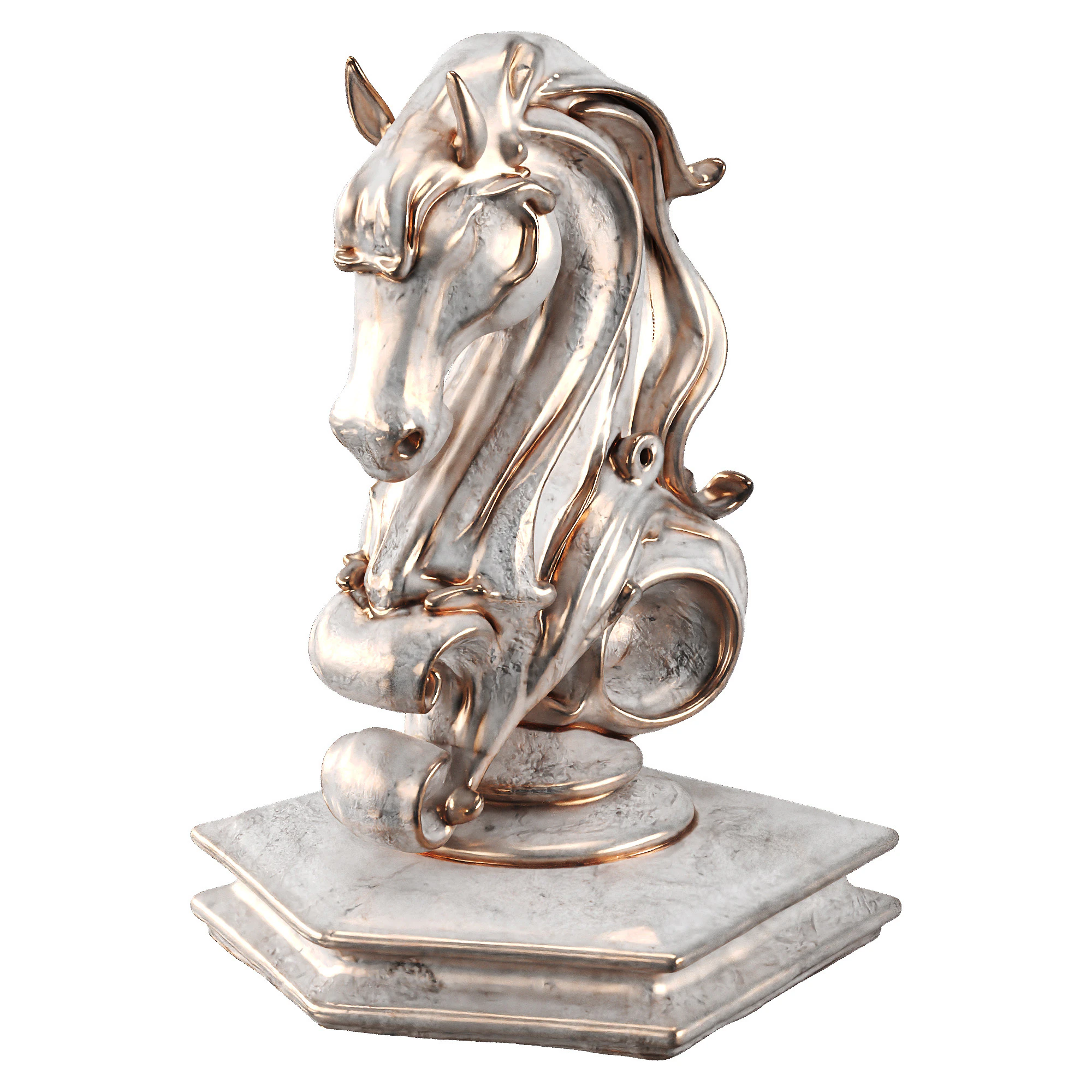 Estatua del caballo Modelo 3D .c4d .max .obj .3ds .fbx .stl .blend 