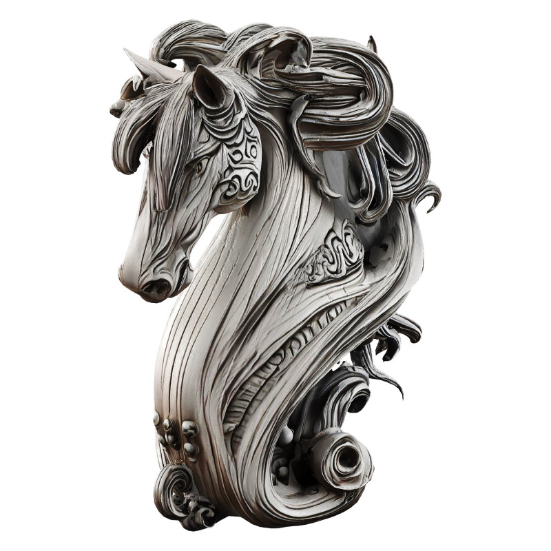 Horse statue 3D Model .c4d .max .obj .3ds .fbx .stl .blend 