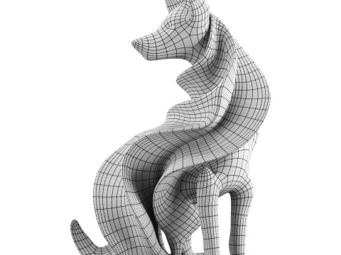 Dog Statue 3D Model