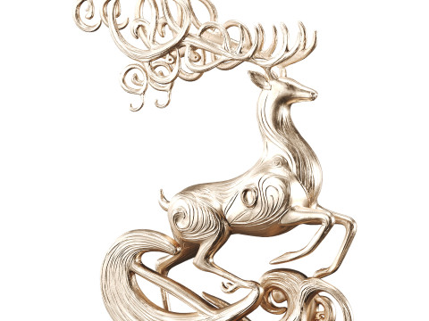 Deer Statues Model 3D