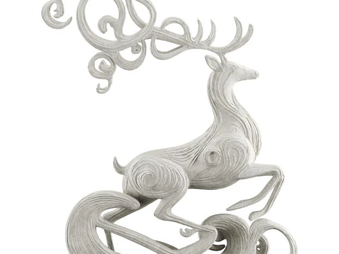 Statues de cerfs Modèle 3D