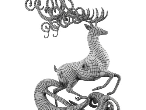 Deer Statues Model 3D