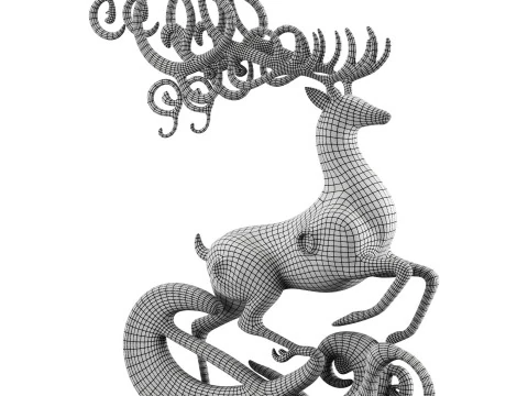 Statues de cerfs Modèle 3D