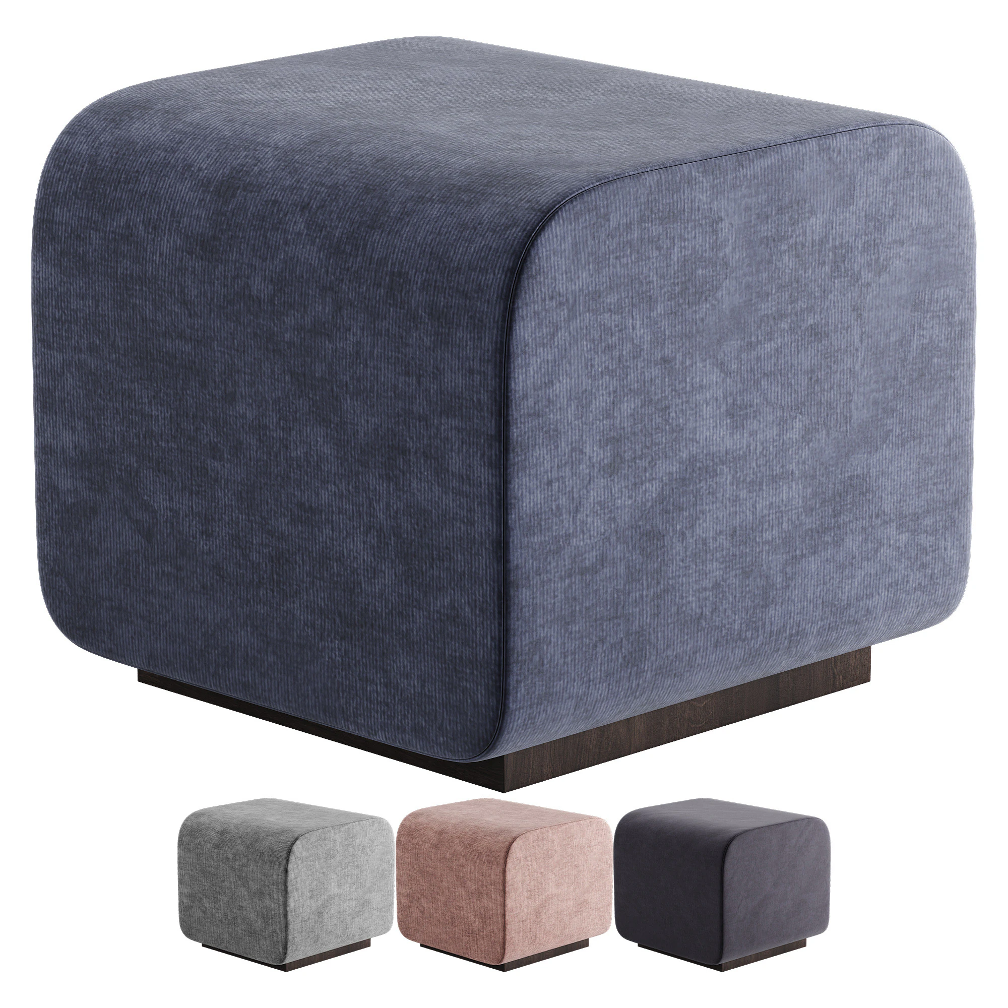 Franck ottoman 3D Model .c4d .max .obj .3ds .fbx .stl .blend 
