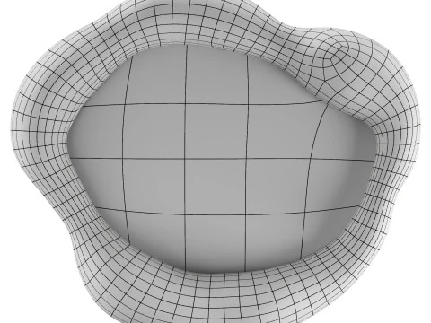 Sculptural wall mirror 3D Model