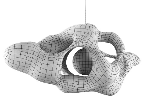 Horizontal Amobius illuminated sculpture 3D Model