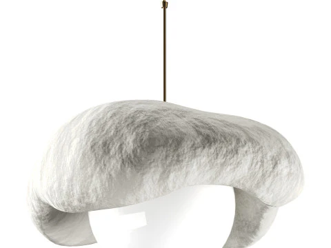 Sculpture lumineuse Langue de Flamant Rose Modèle 3D