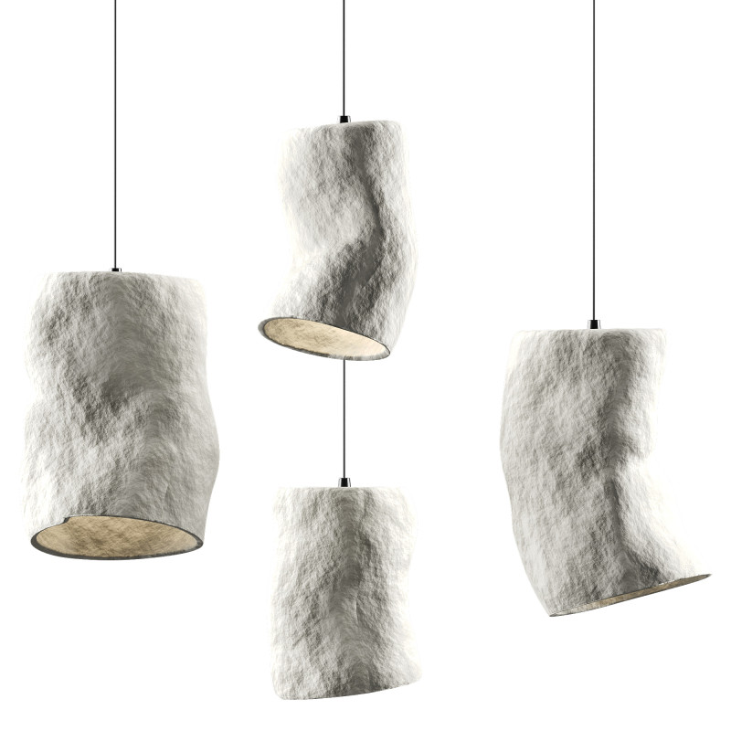Clay pendant lamp 3D Model .c4d .max .obj .3ds .fbx .stl .blend 